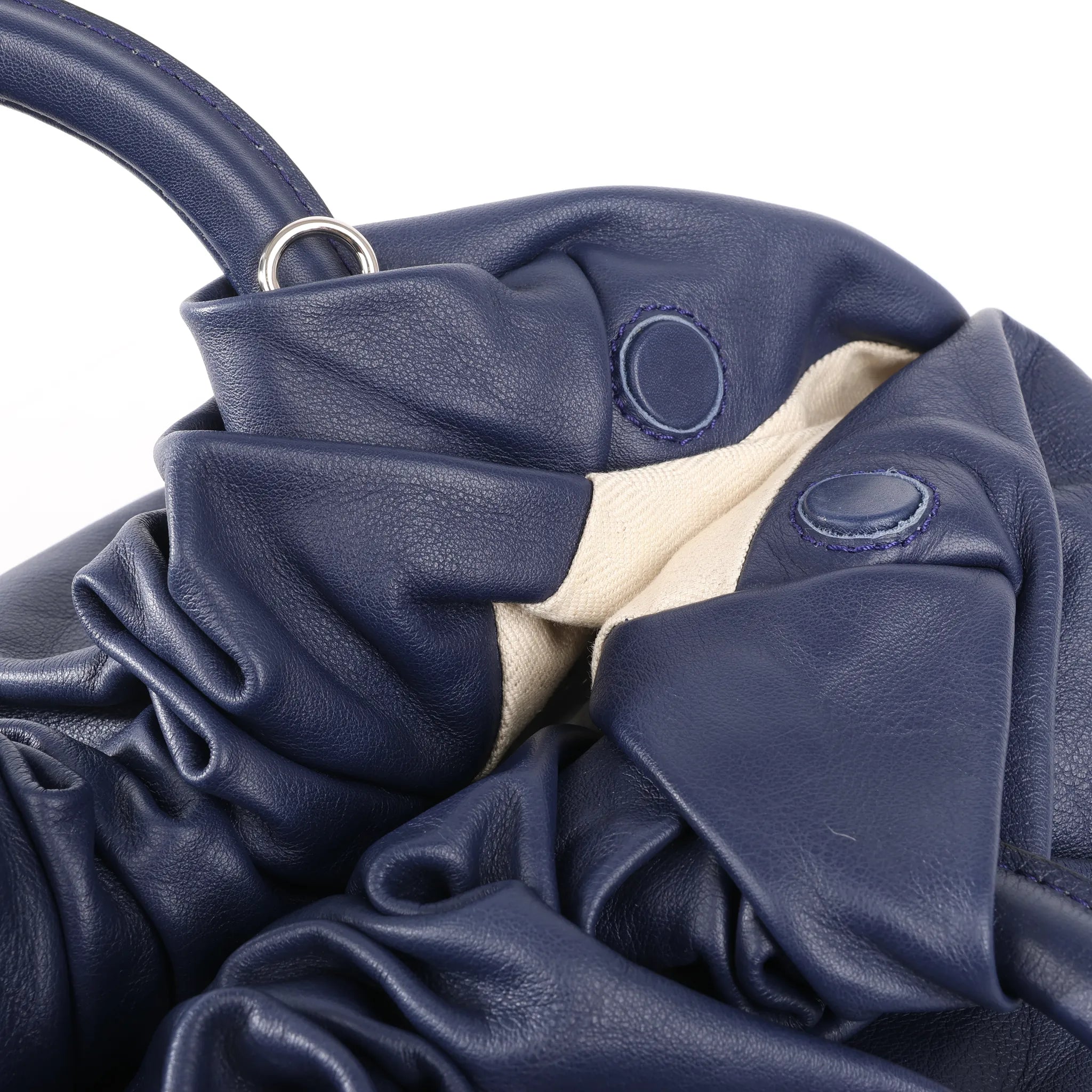 LOEWE Bounces Leather Handbag in Navy Blue