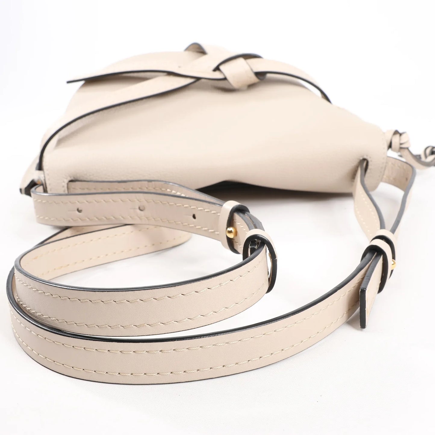 Sac bandoulière LOEWE Gate Mini en cuir grainé beige