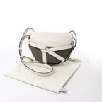 LOEWE Gate Small Crossbody Bag in White x Green