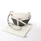 LOEWE Gate Small Crossbody Bag in White x Green