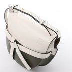 LOEWE Gate Small Crossbody Bag in White x Green