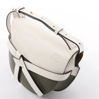 LOEWE Gate Small Crossbody Bag in White x Green