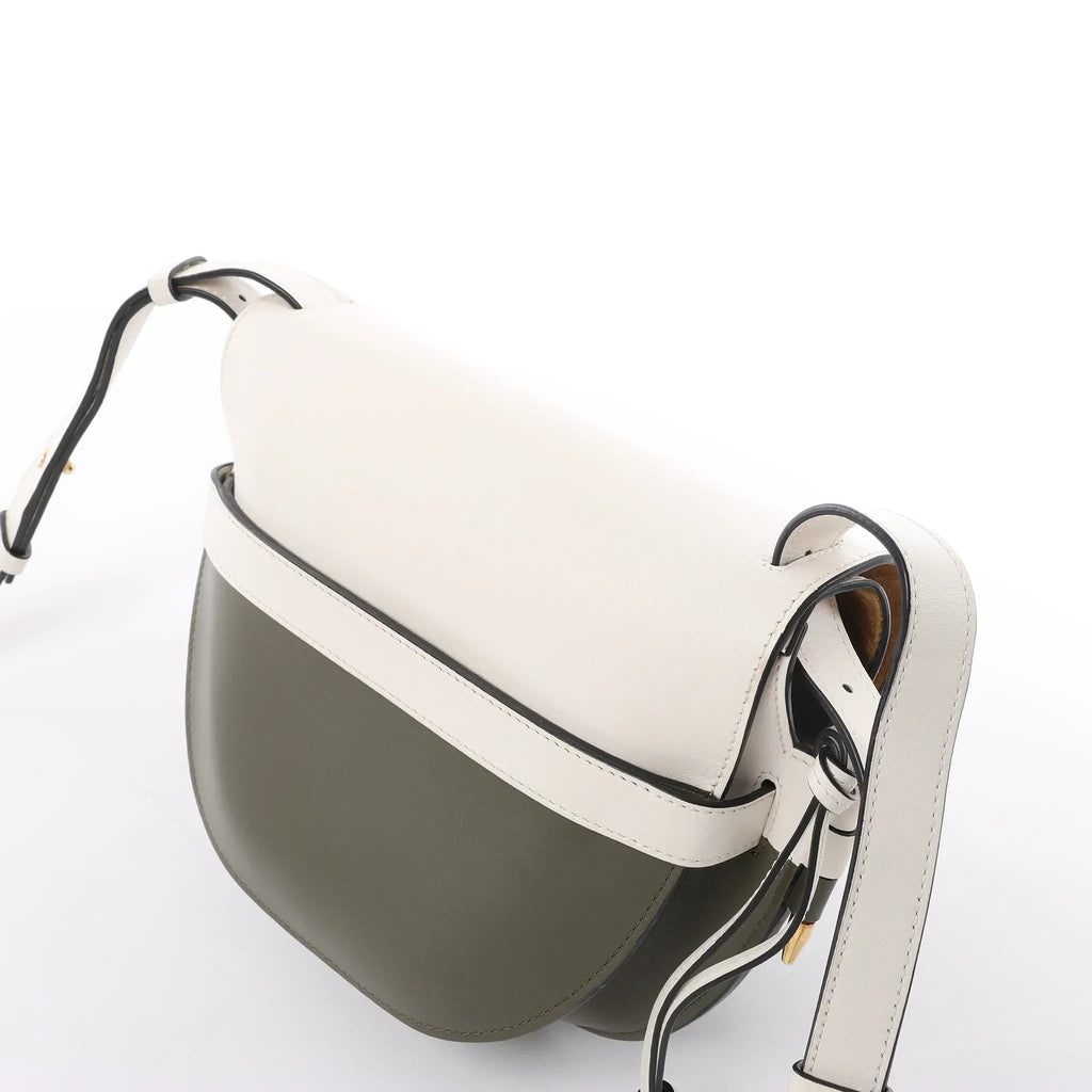 LOEWE Gate Small Crossbody Bag in White x Green