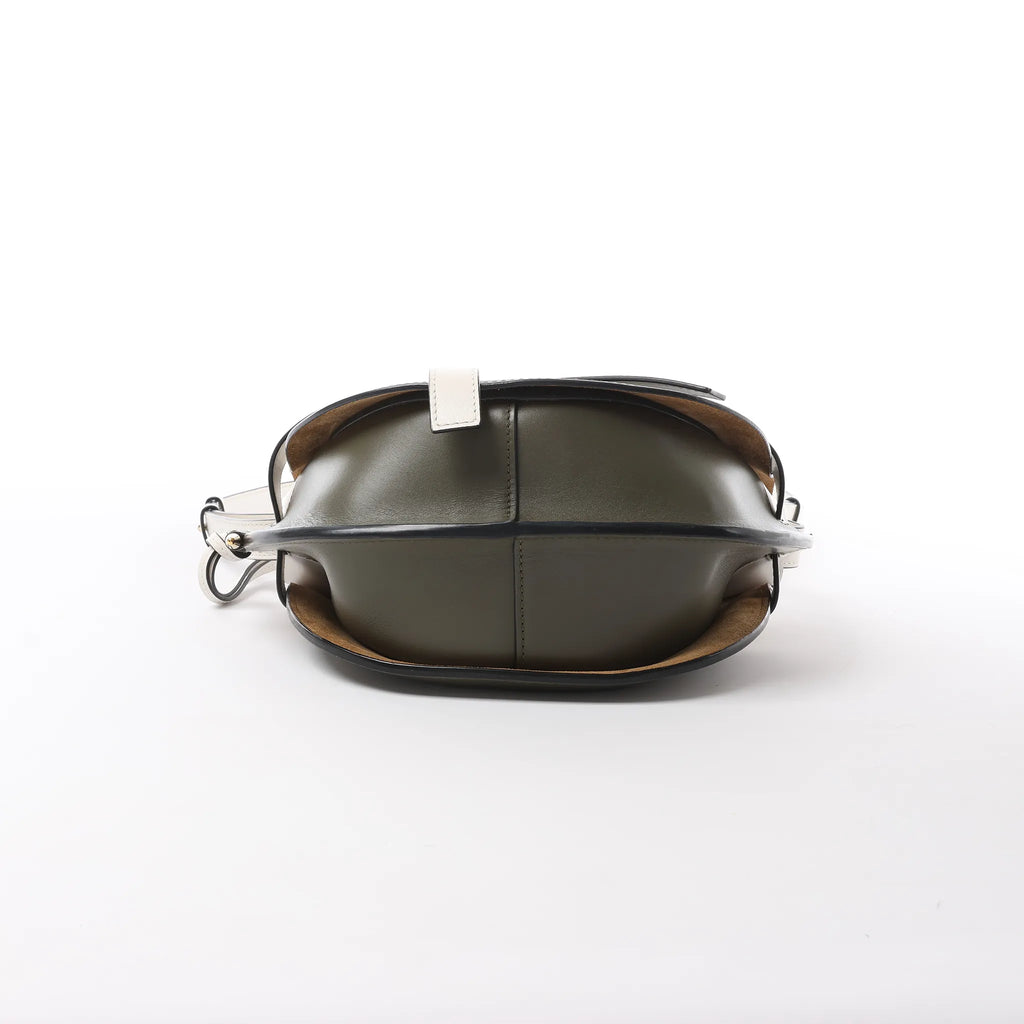 LOEWE Gate Small Crossbody Bag in White x Green