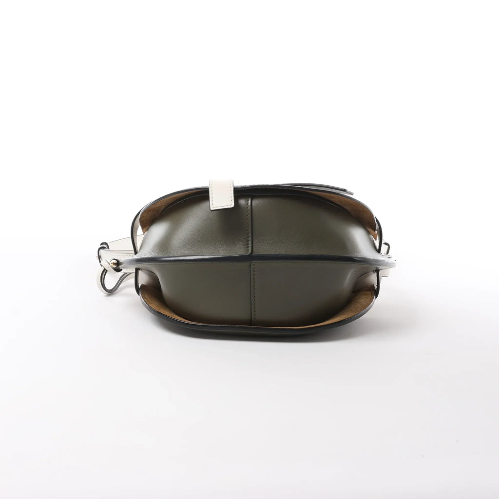 LOEWE Gate Small Crossbody Bag in White x Green