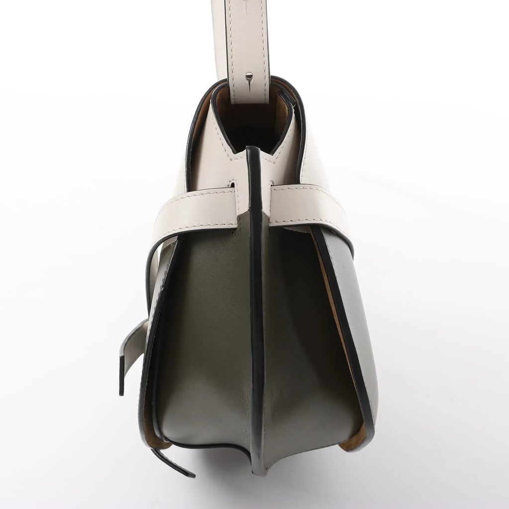 LOEWE Gate Small Crossbody Bag in White x Green