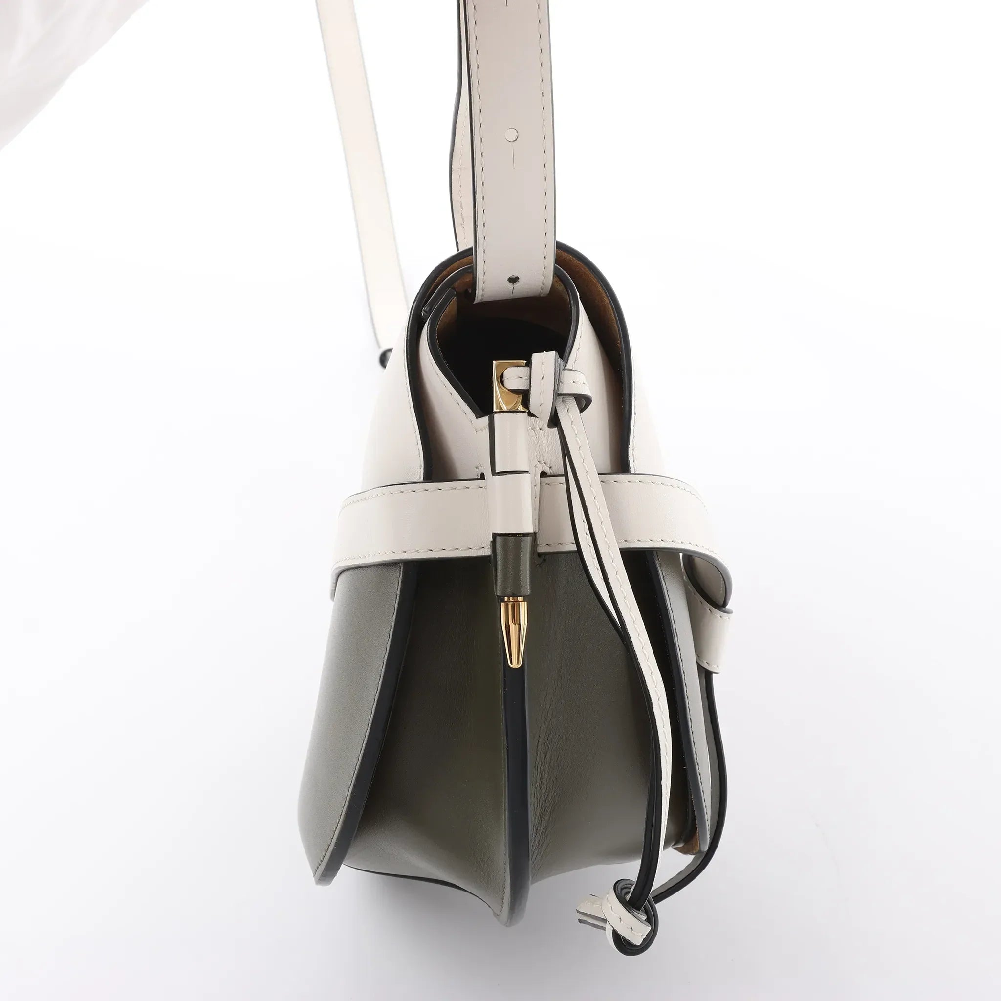 LOEWE Gate Small Crossbody Bag in White x Green