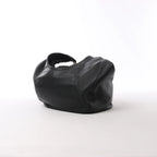 Loewe Squishy Bag Leather Chain Shoulder Bag in Black