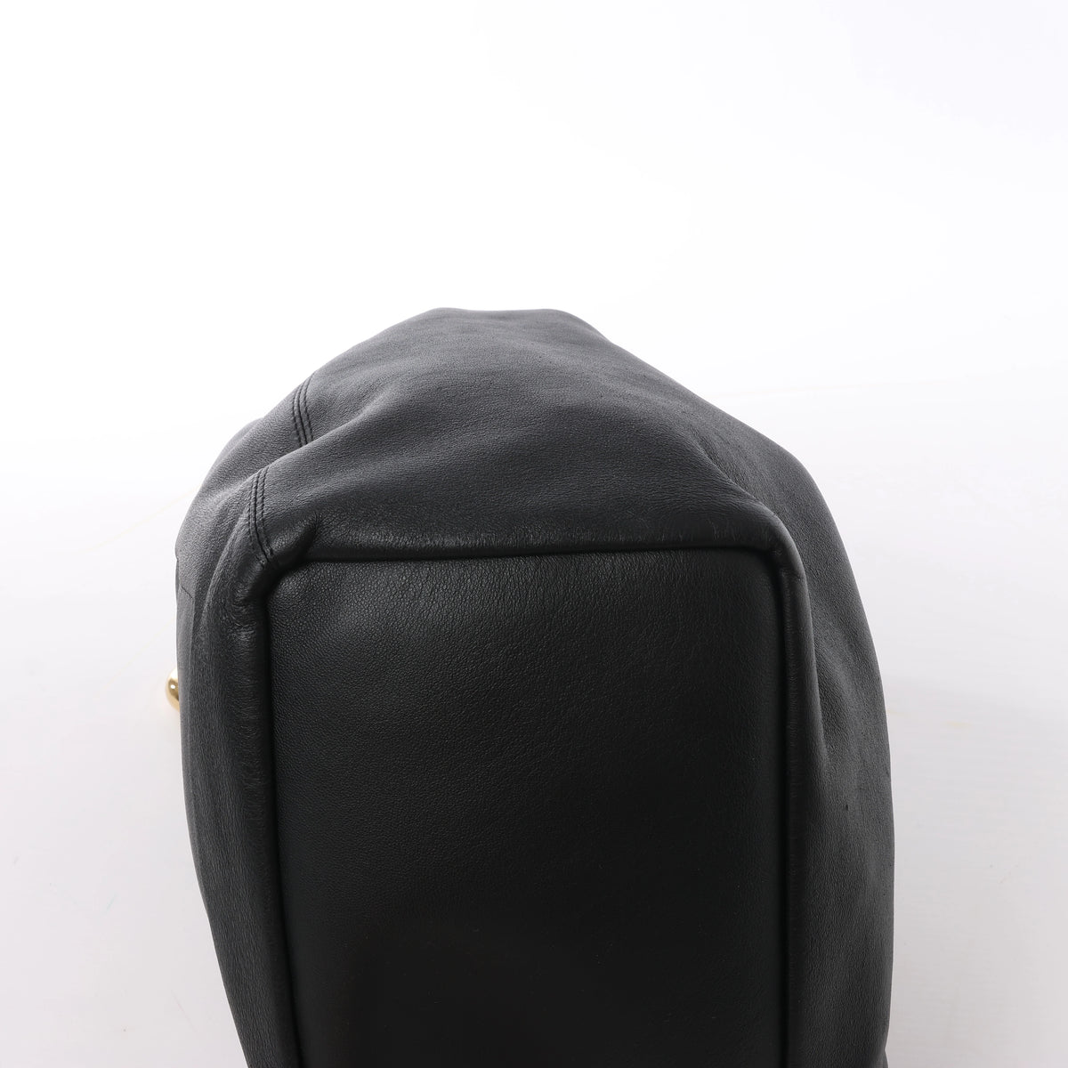 Loewe Squishy Bag Leather Chain Shoulder Bag in Black