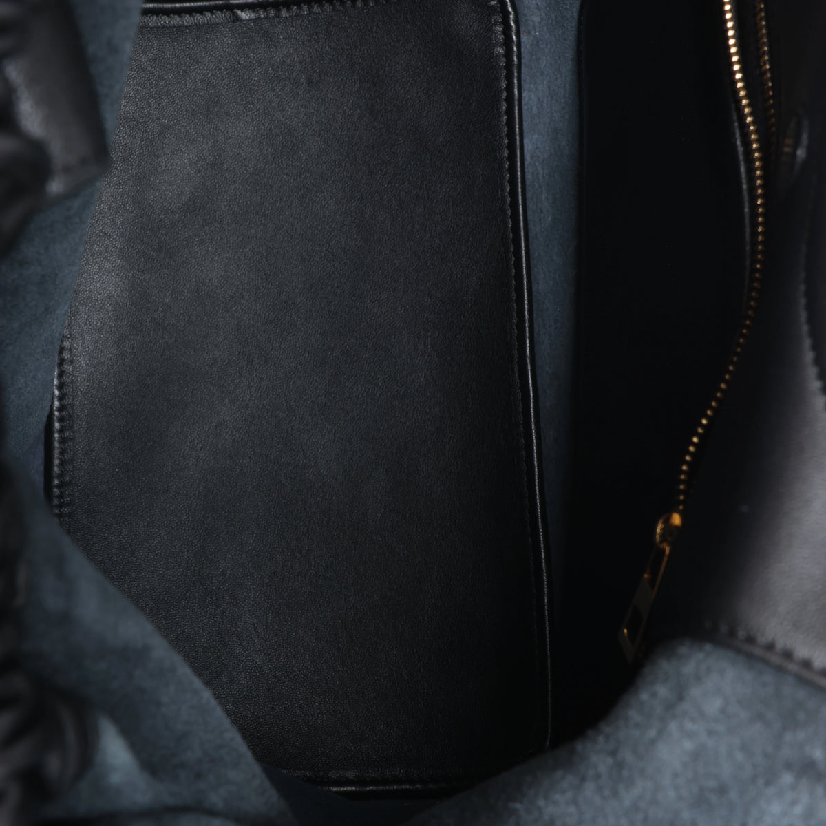 Loewe Squishy Bag Leather Chain Shoulder Bag in Black