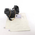 Loewe Squishy Bag Leather Chain Shoulder Bag in Black