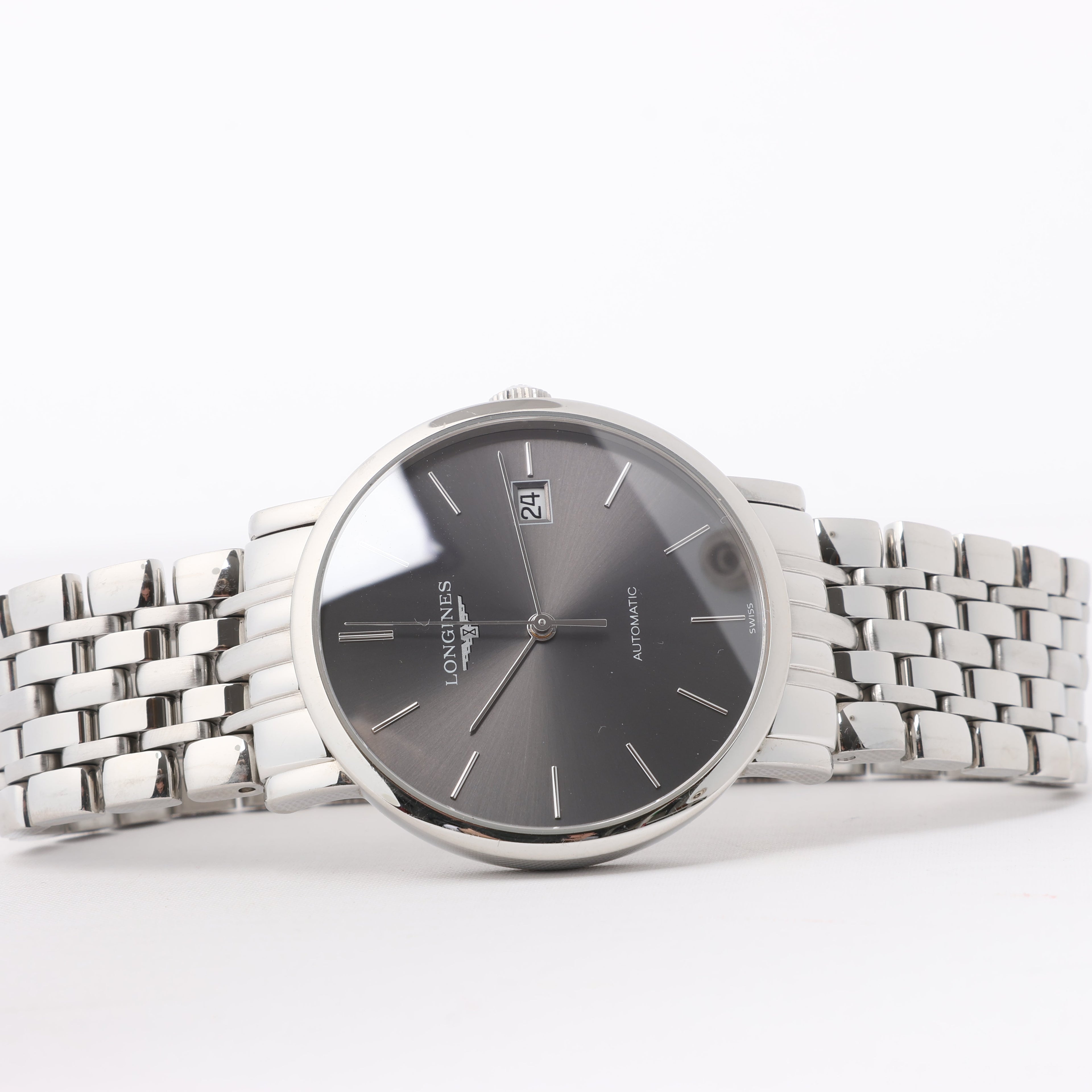 Longines Elegant L4.810.4 44546292 SS AT Gray-Face Watch