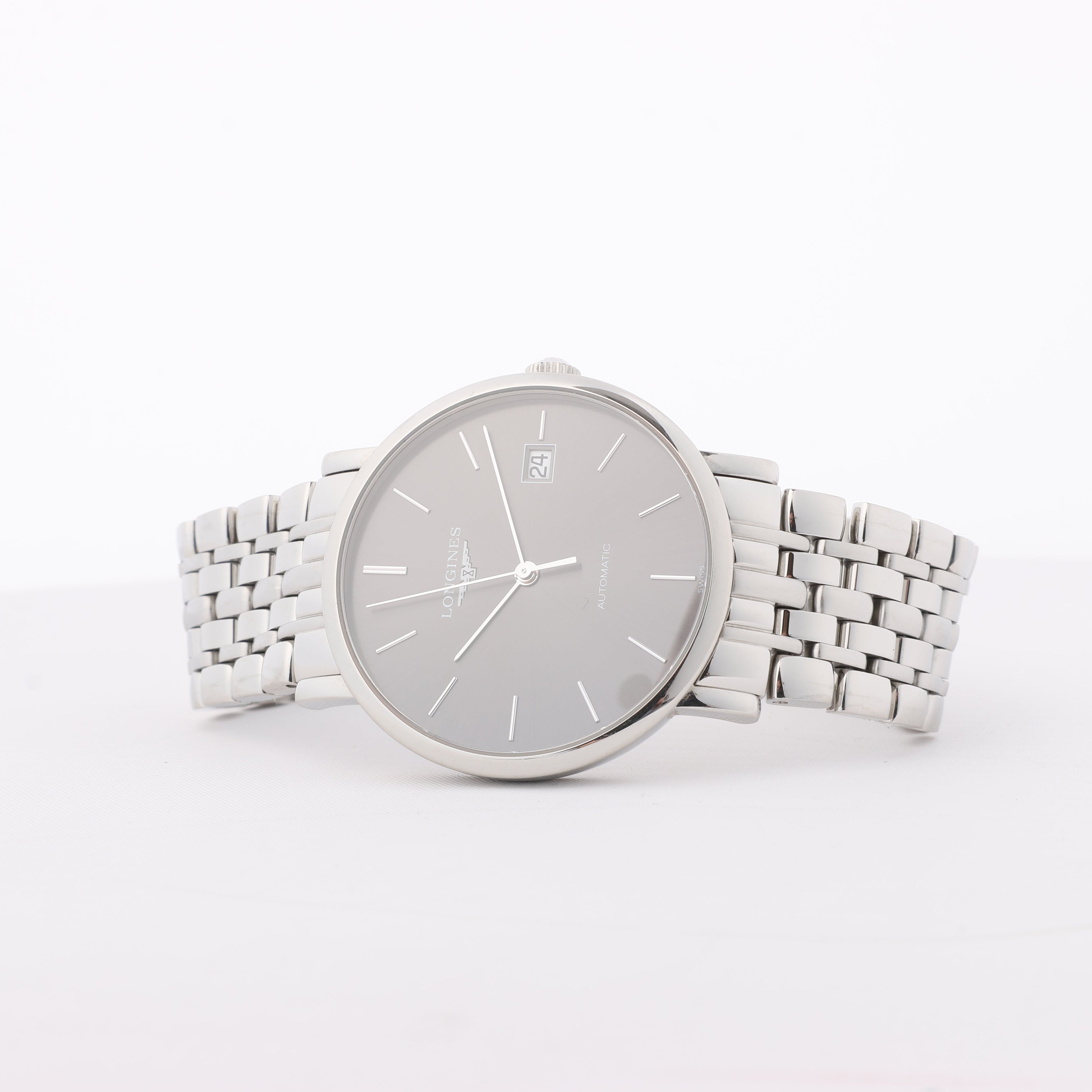Longines Elegant L4.810.4 44546292 SS AT Gray-Face Watch