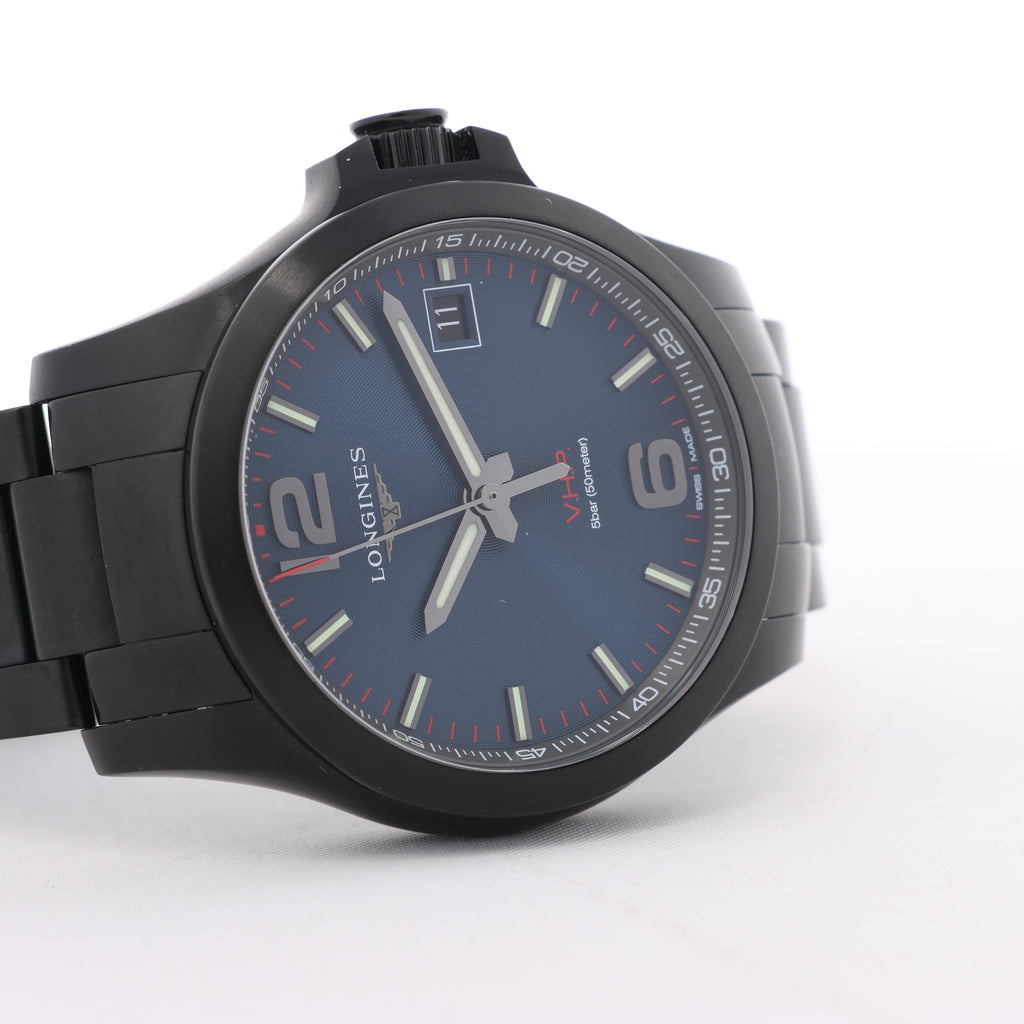 Longines Conquest L3.716.2.96.6 46907518 SS QZ Blue-Face Watch