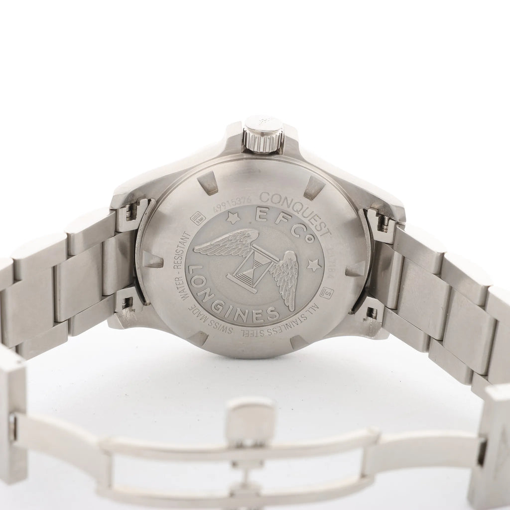 Longines Conquest V.H.P. L3.718.4 49915376 SS QZ Watch with White Dial