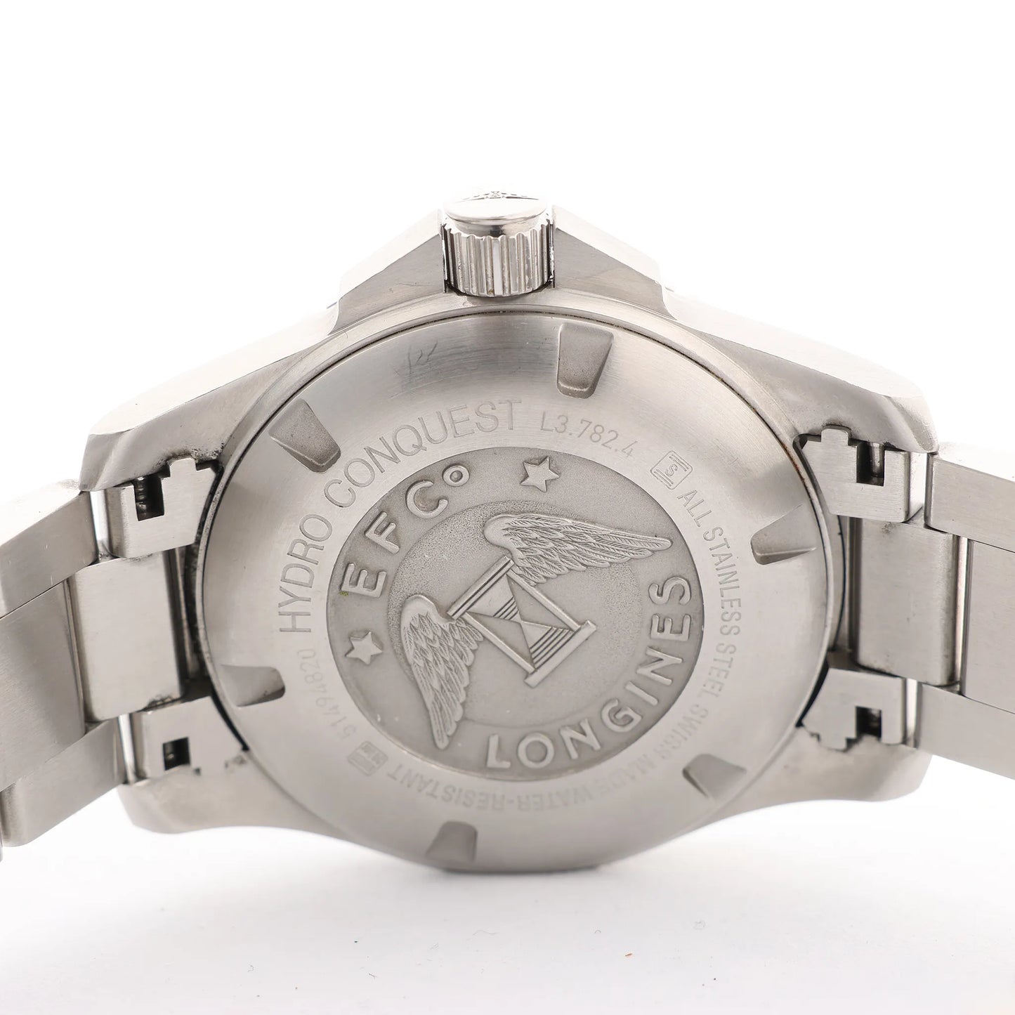 Longines HydroConquest L3.782.4 51494820 SS AT Watch with Black Dial