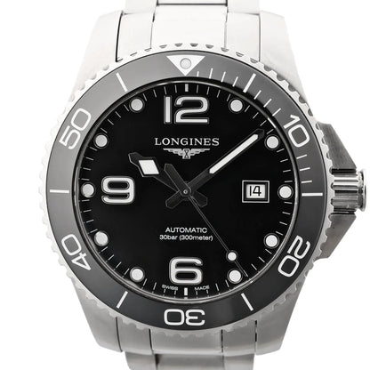 Longines HydroConquest L3.782.4 51494820 SS AT Watch with Black Dial