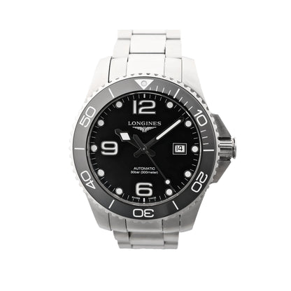 Longines HydroConquest L3.782.4 51494820 SS AT Watch with Black Dial