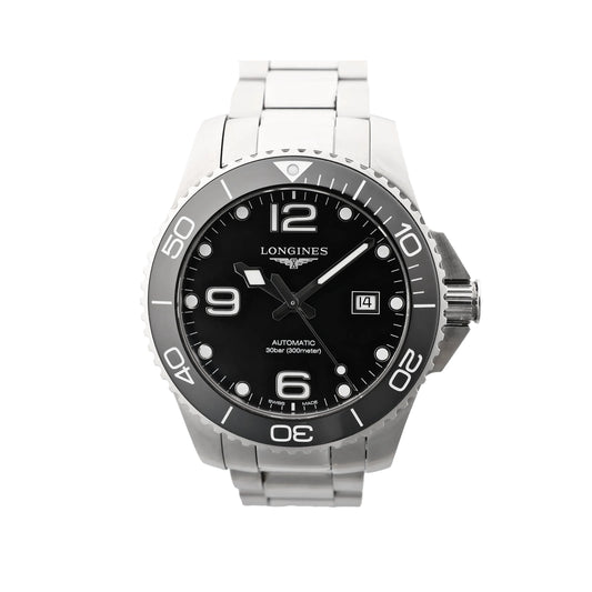 Longines HydroConquest L3.782.4 51494820 SS AT Watch with Black Dial