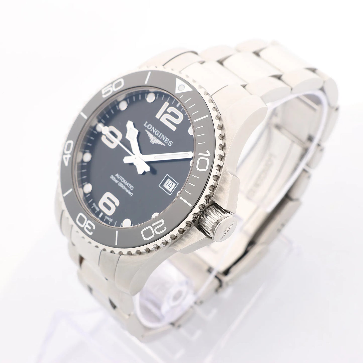 Longines HydroConquest L3.782.4 51494820 SS AT Watch with Black Dial