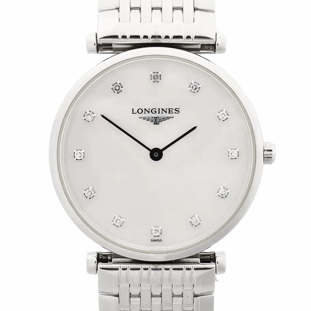 Longines La Grande Classique L4.512.4.87.6 53249318 SS QZ Watch with White Shell Dial