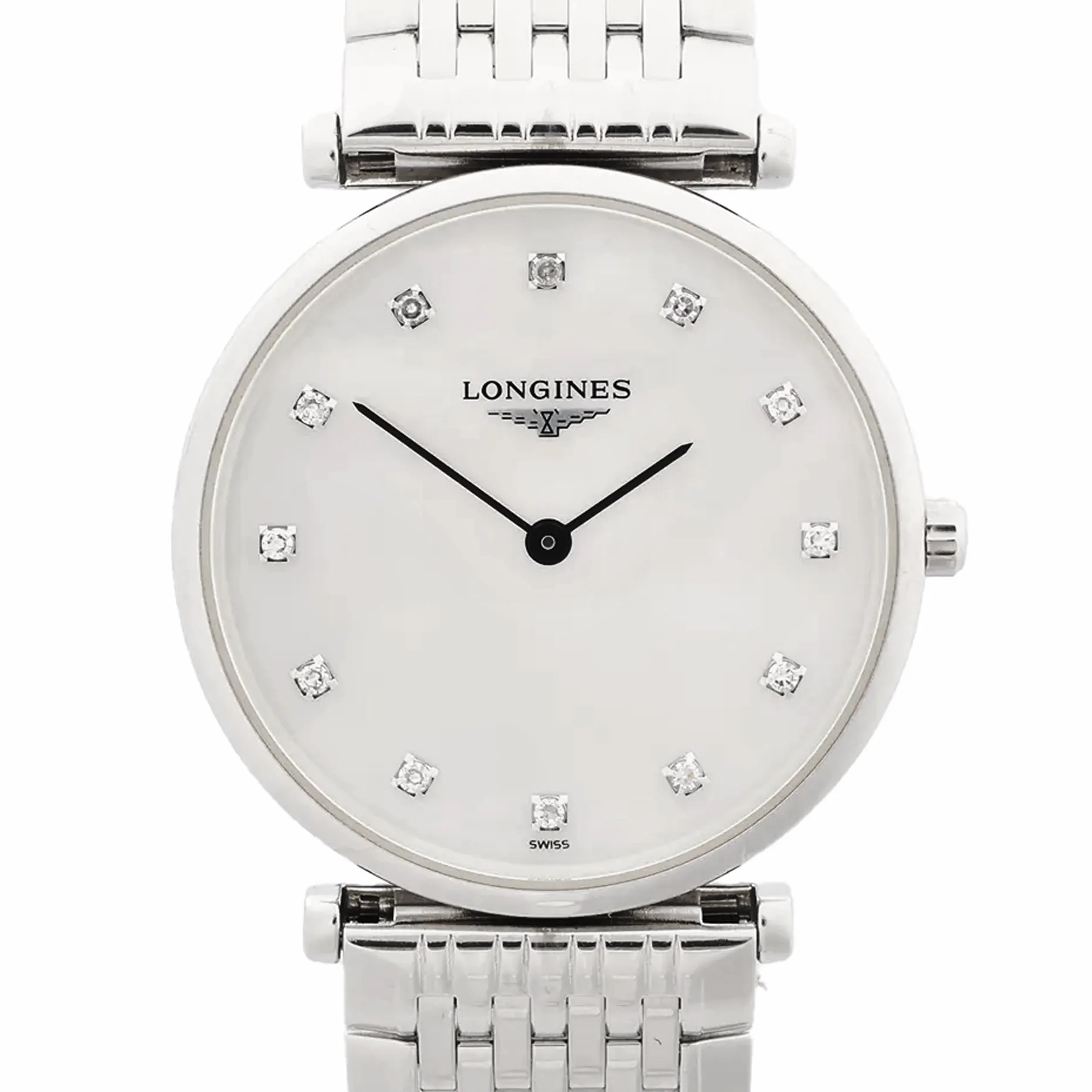 Longines La Grande Classique L4.512.4.87.6 53249318 SS QZ Watch with White Shell Dial