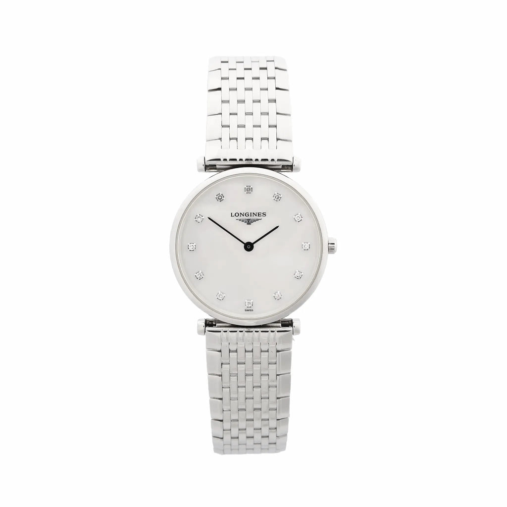Longines La Grande Classique L4.512.4.87.6 53249318 SS QZ Watch with White Shell Dial