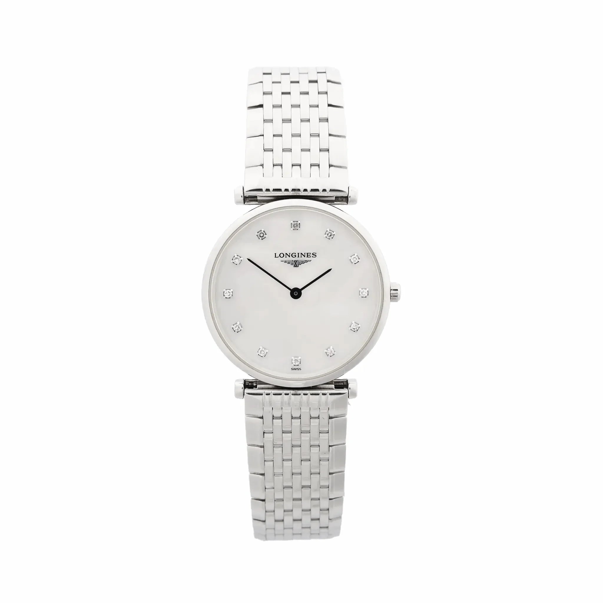 Longines La Grande Classique L4.512.4.87.6 53249318 SS QZ Watch with White Shell Dial