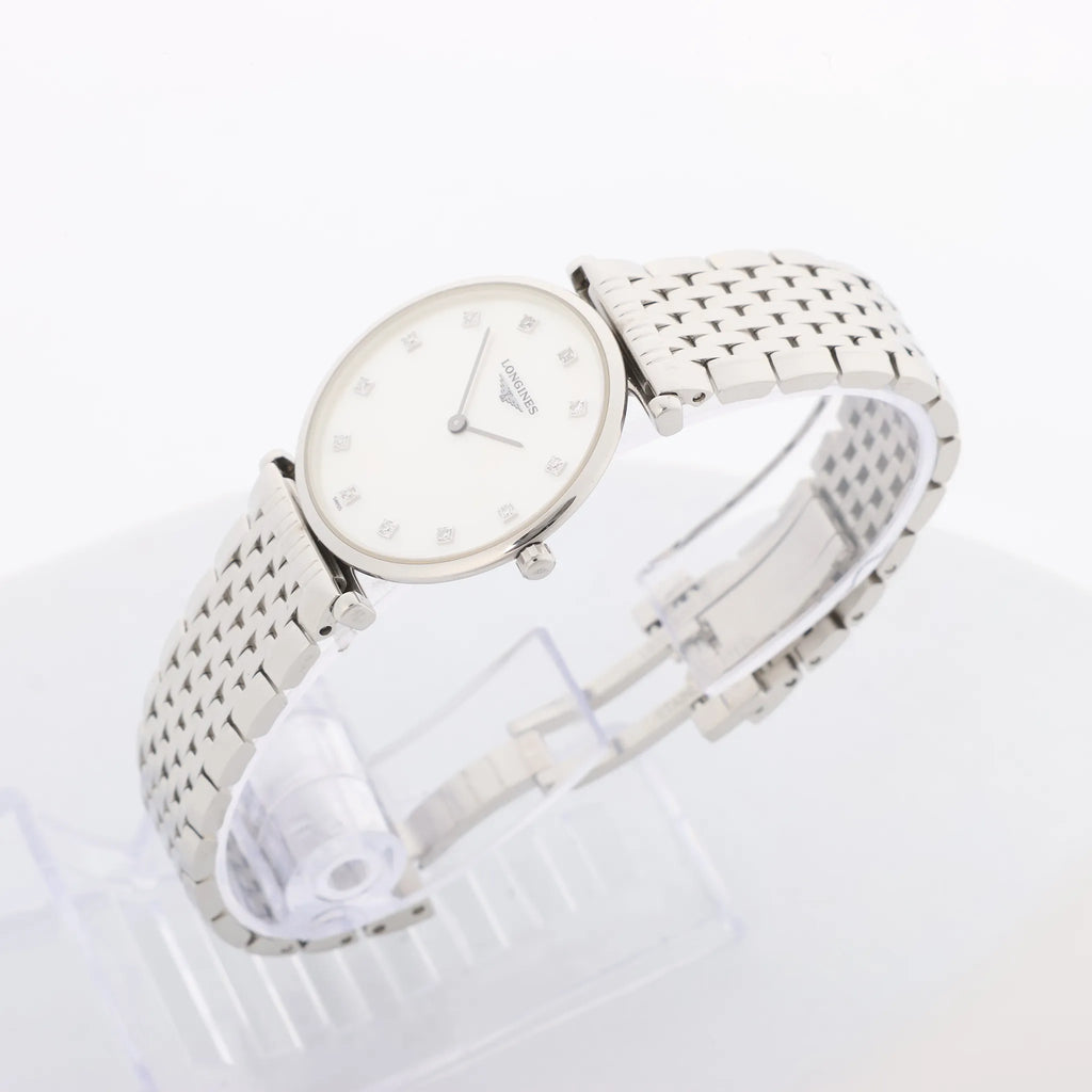 Longines La Grande Classique L4.512.4.87.6 53249318 SS QZ Watch with White Shell Dial