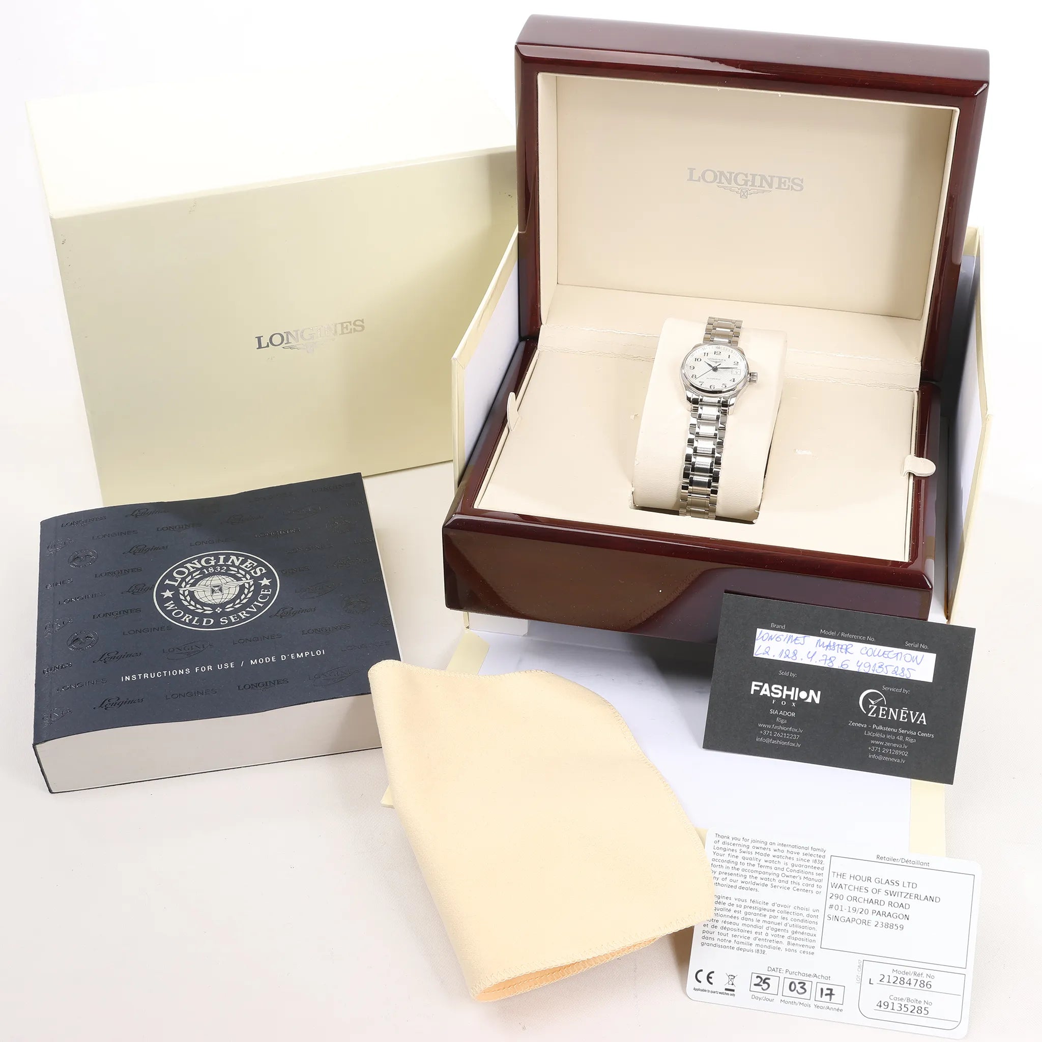 Longines Master Collection L2.128.4.78.6 49135285 SS AT Watch with Silver Dial