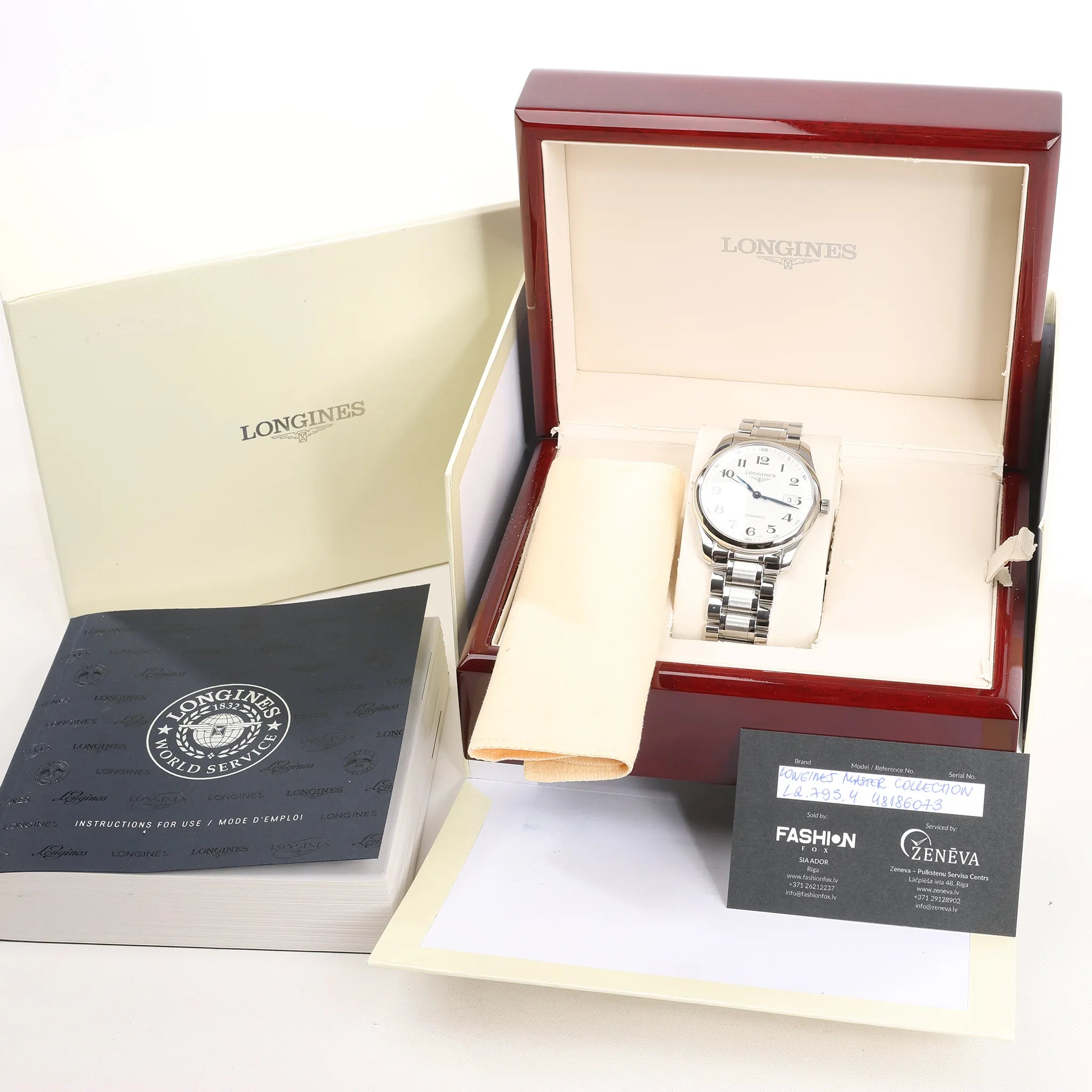 Longines Master Collection L2.793.4 48186073 SS AT Watch with Silver Dial