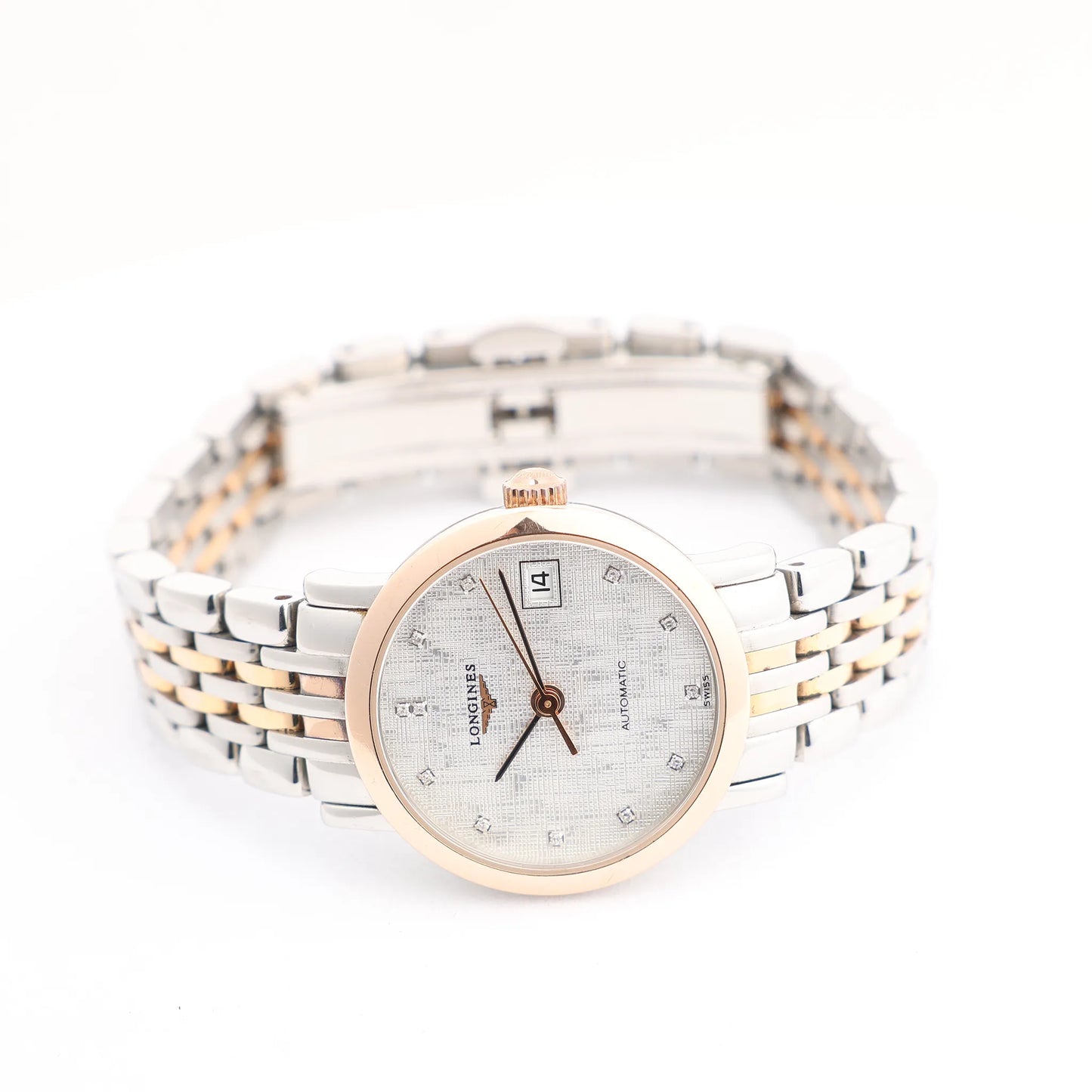 Longines Elegant L4.309.5 GP×SS AT Watch with Silver Dial