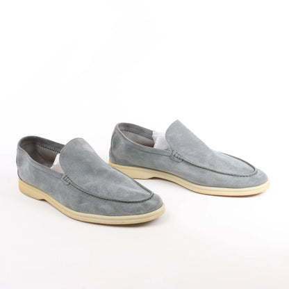 Mocassins décontractés en daim Loro Piana Gull, gris, pointure 48 EU K66461