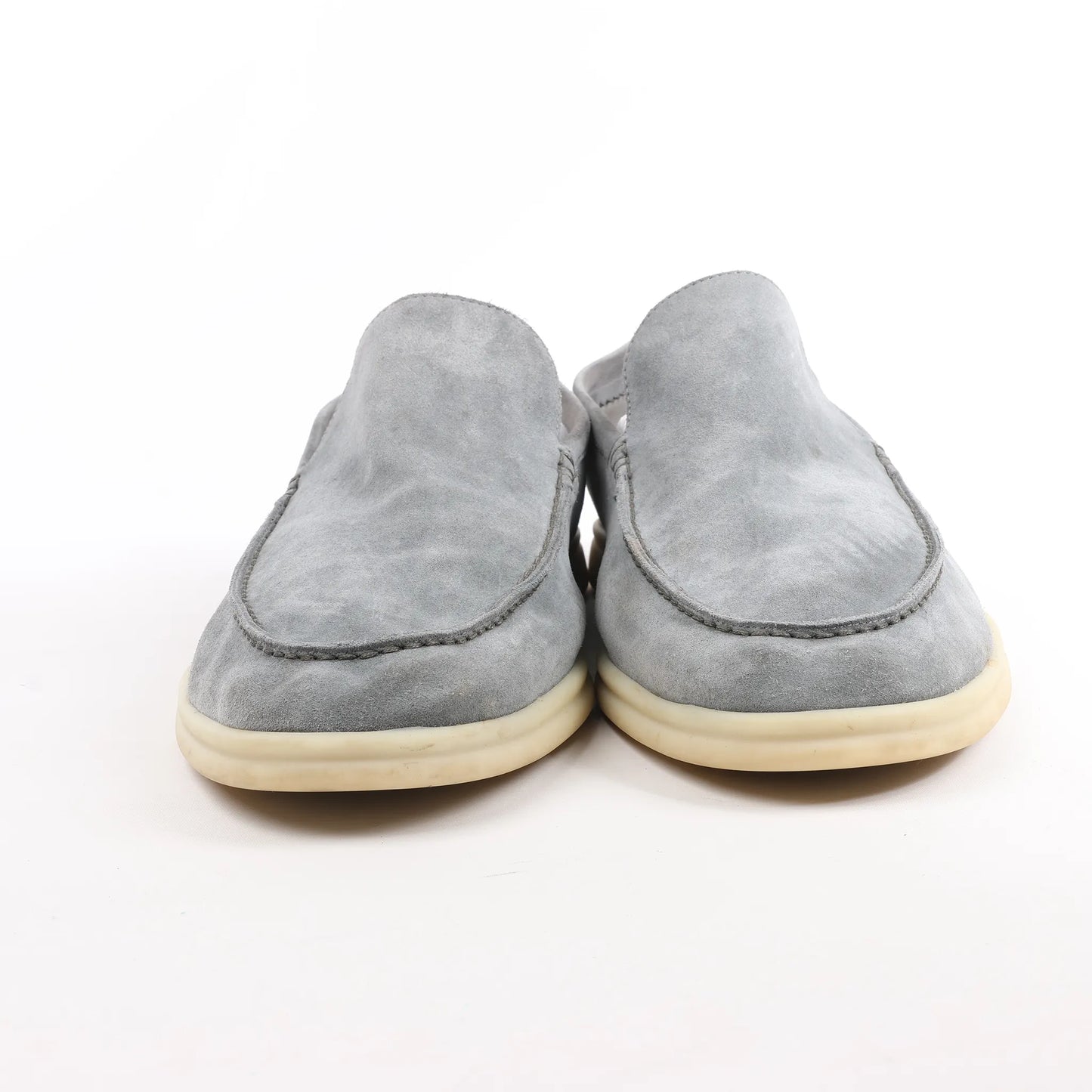 Mocassins décontractés en daim Loro Piana Gull, gris, pointure 48 EU K66461