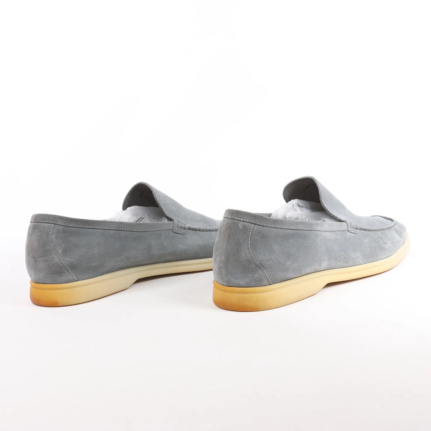 Mocassins décontractés en daim Loro Piana Gull, gris, pointure 48 EU K66461