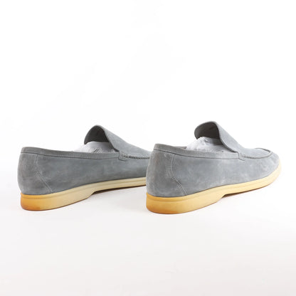 Mocassins décontractés en daim Loro Piana Gull, gris, pointure 48 EU K66461