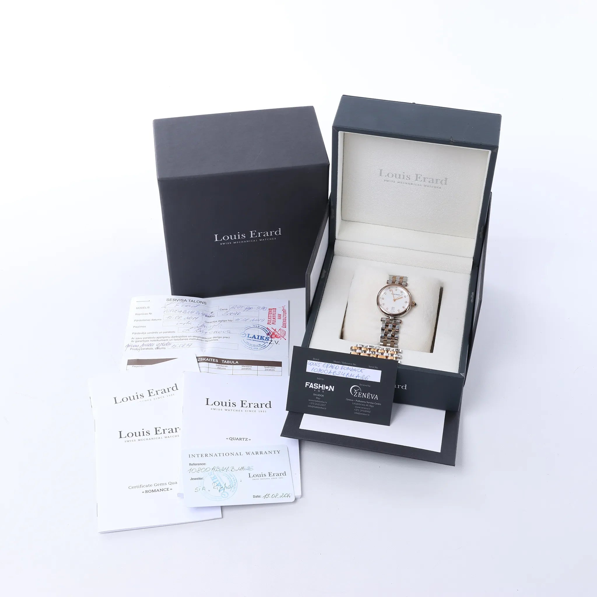 Louis Erard Romance 10800AB24.BMA26 Quartz Watch with White Dial