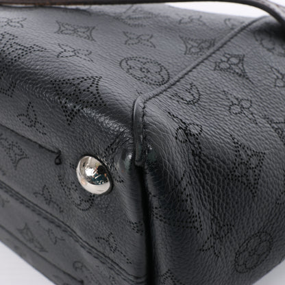 Louis Vuitton Hina Monogram Mahina Leather Shoulder Bag in Black M54350