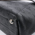 Louis Vuitton Hina Monogram Mahina Leather Shoulder Bag in Black M54350