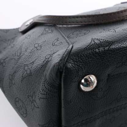Louis Vuitton Hina Monogram Mahina Leather Shoulder Bag in Black M54350
