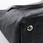 Louis Vuitton Hina Monogram Mahina Leather Shoulder Bag in Black M54350
