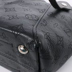 Louis Vuitton Hina Monogram Mahina Leather Shoulder Bag in Black M54350