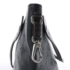 Louis Vuitton Hina Monogram Mahina Leather Shoulder Bag in Black M54350
