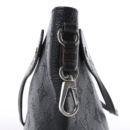 Louis Vuitton Hina Monogram Mahina Leather Shoulder Bag in Black M54350