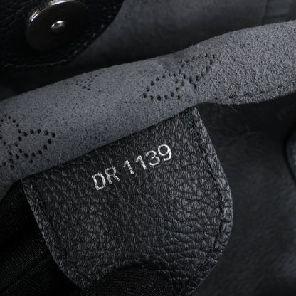 Louis Vuitton Hina Monogram Mahina Leather Shoulder Bag in Black M54350