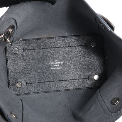 Louis Vuitton Hina Monogram Mahina Leather Shoulder Bag in Black M54350