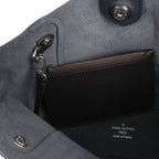 Louis Vuitton Hina Monogram Mahina Leather Shoulder Bag in Black M54350