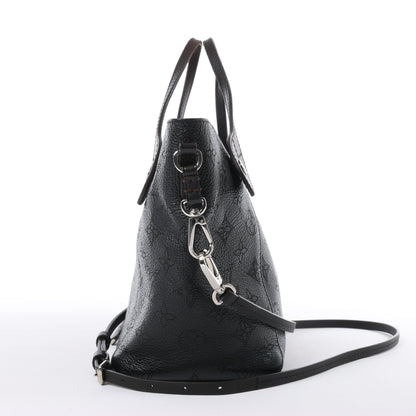 Louis Vuitton Hina Monogram Mahina Leather Shoulder Bag in Black M54350