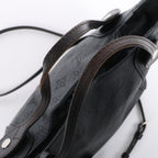 Louis Vuitton Hina Monogram Mahina Leather Shoulder Bag in Black M54350