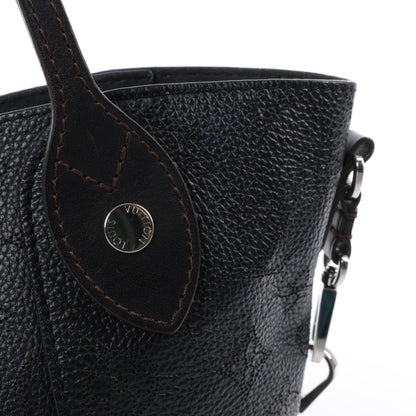 Louis Vuitton Hina Monogram Mahina Leather Shoulder Bag in Black M54350